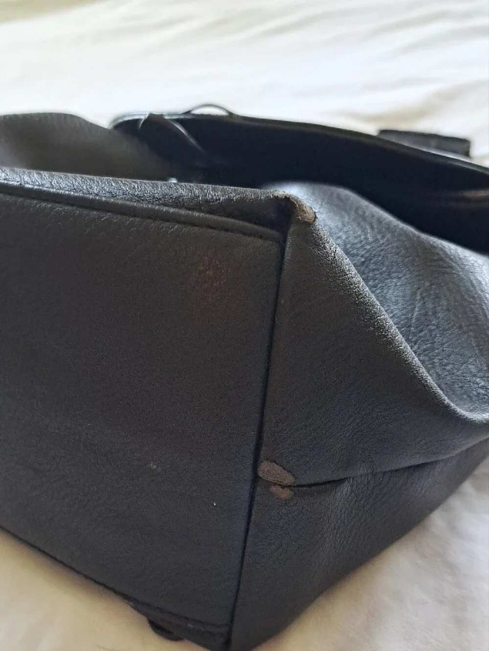Antik Kraft Black Vegan Leather Convertible Backpack Purse with Gold-Tone Handle